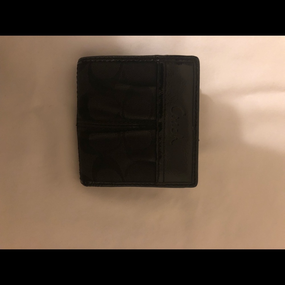 Wallet, small black Coach